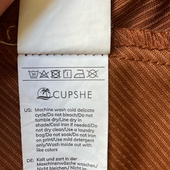 Cupshe Orange Midi A-Line Skirt for Casual Wear - Picture 2 of 9